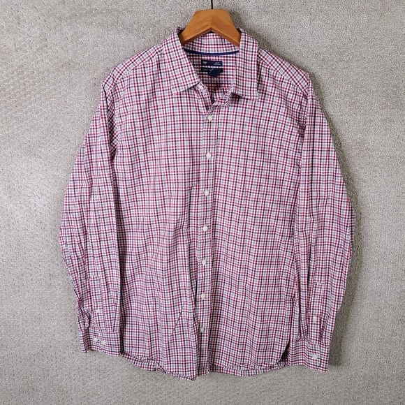GAP Other - GAP Shirt Mens XXL Red Plaid Slim Fit Long Sleeve Button Down Premium Cotton